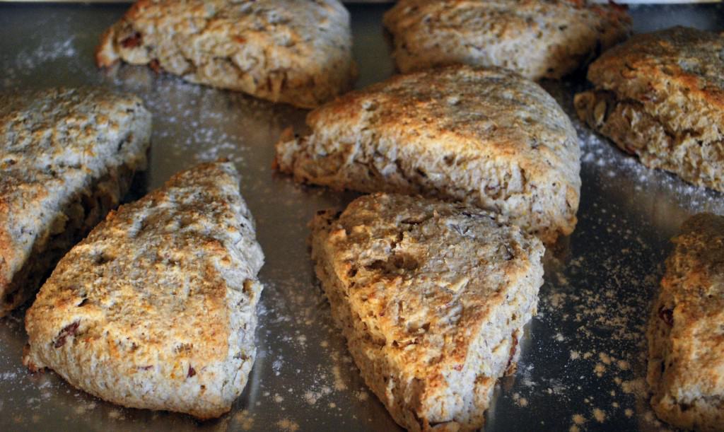 BloodOrangeAlmondSconesOnSheet Scones on Baking Sheet