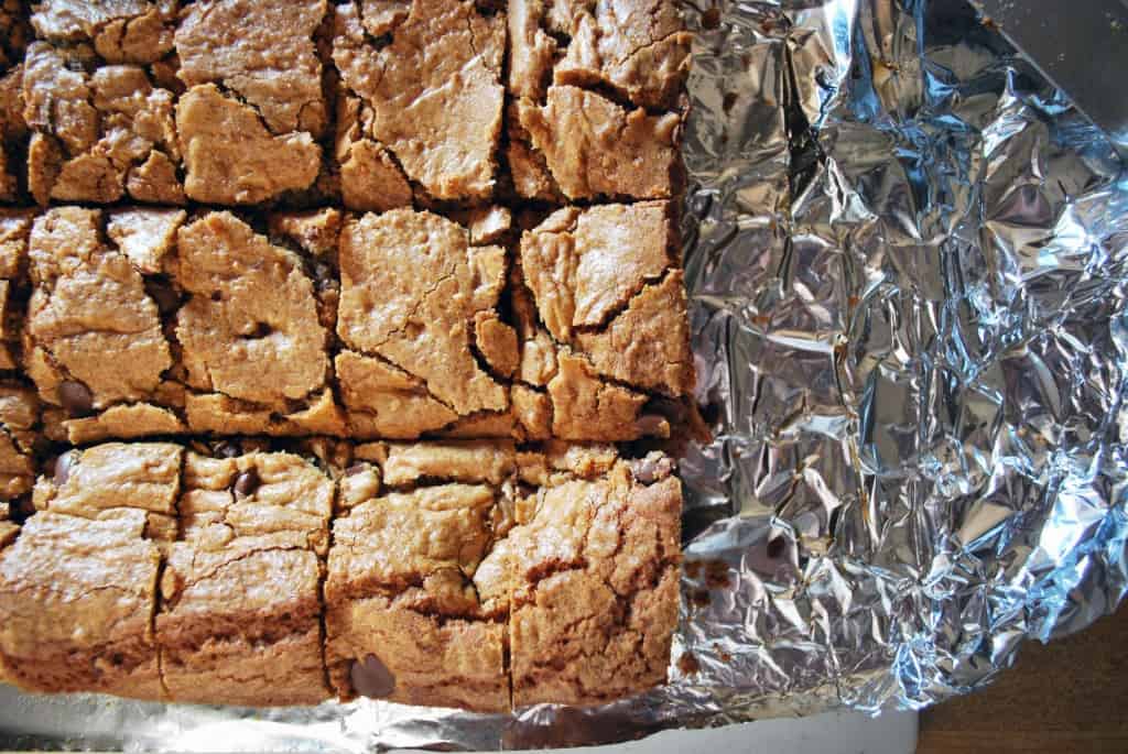 PeanutButterCupCookieBarsInFoil Peanut Butter Cup Cookie Bars in Foil