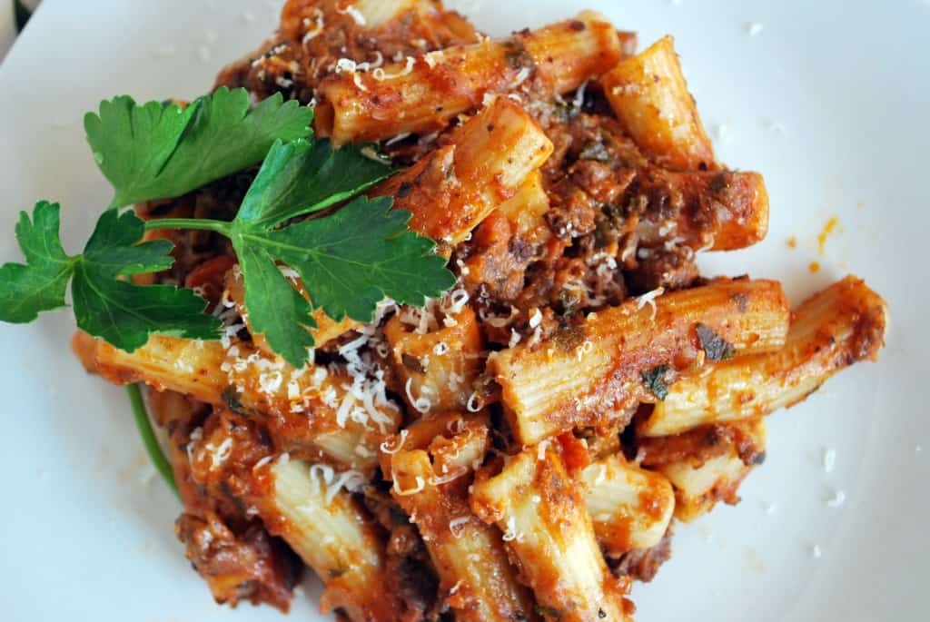 BakedRigatoniCUOH Baked Rigatoni alla Bolognese