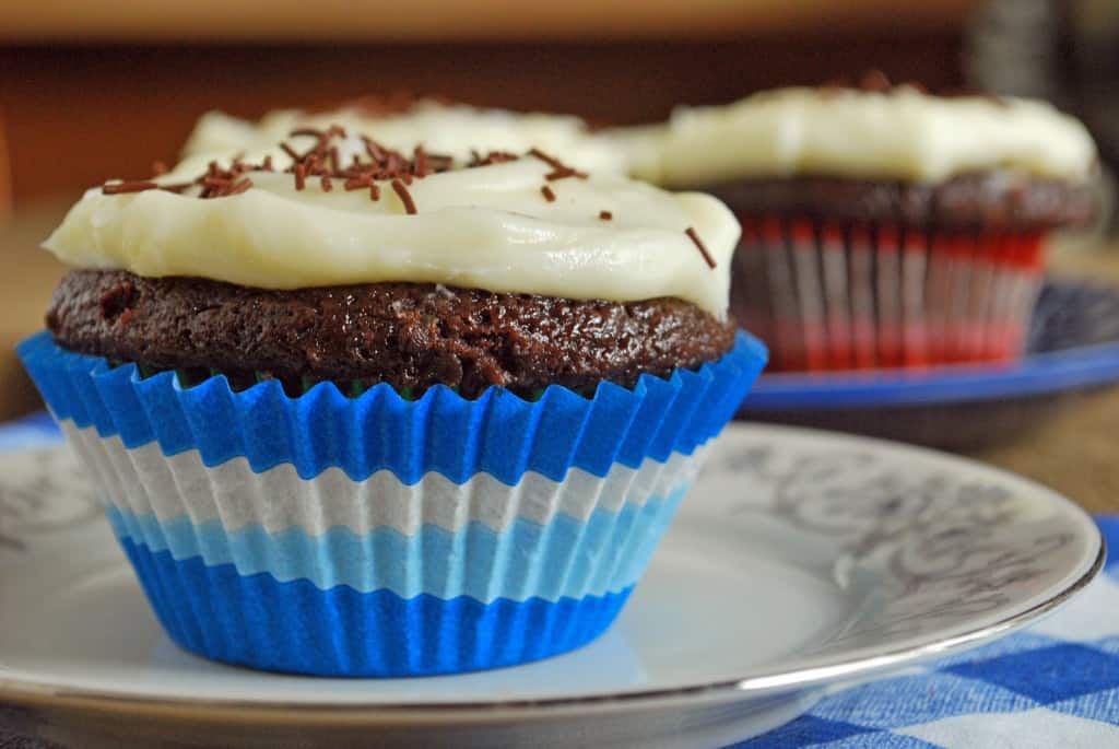 VeganCupcakeSide Vegan Chocolate Cupcake