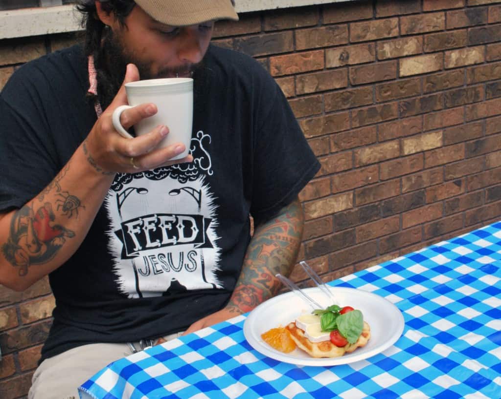 Eating2 Waffle Window Party