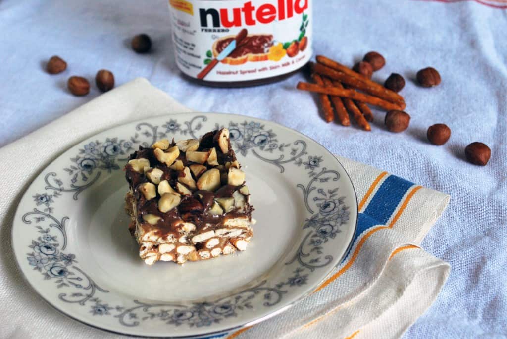 Nutella Peanut Butter Pretzel Bars