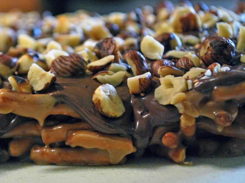 Nutella Peanut Butter Pretzel Bars