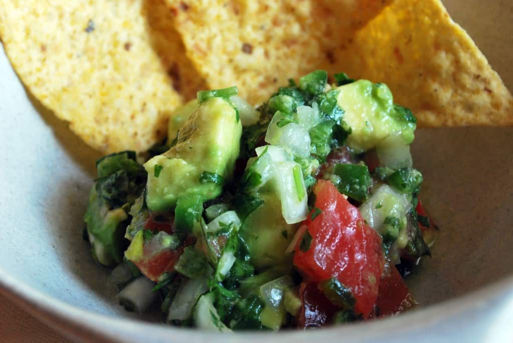 PicodeGuacowithChips Pico de Gallo with avocado