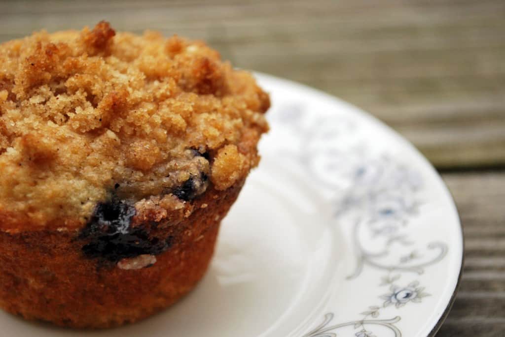 Labor Day Recipes Crumb Top Blueberry Muffin