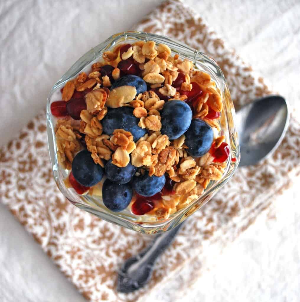 Blueberry Pomegranate Breakfast Parfait