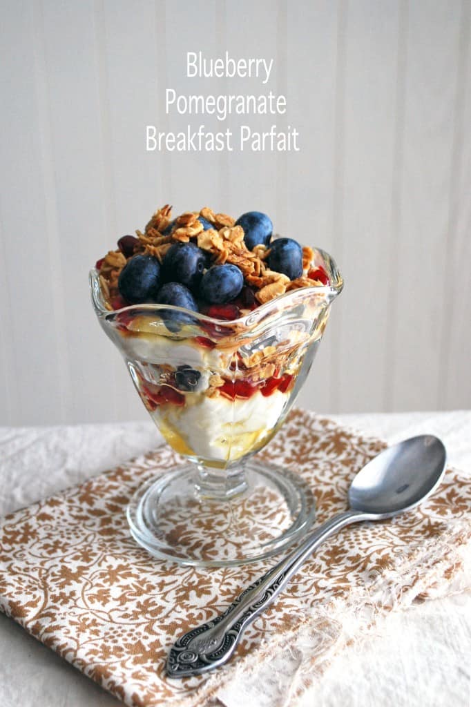 Blueberry Pomegranate Breakfast Parfait