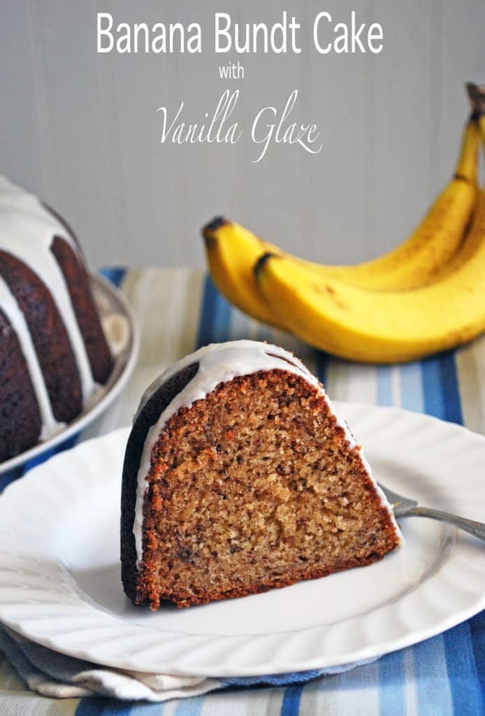 Banana Bundt Cake with Vanilla Glaze